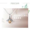 Lovely Orange Bee Pendants Necklace