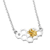 Lovely Honeycomb Bee Pendant Necklace