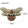 Lovely Rhinestone and Pearl Bee Brooch