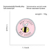 Cute Pink "DON'T WORRY BEE HAPPY" Brooch