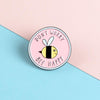 Cute Pink "DON'T WORRY BEE HAPPY" Brooch