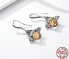 Lovely Orange Bee Drop Earrings