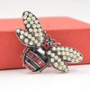 Lovely Rhinestone and Pearl Bee Brooch