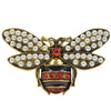 Lovely Rhinestone and Pearl Bee Brooch