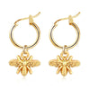 Cute Bee Hoop Earrings