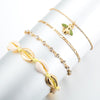 Cute Bee Crystal Anklet