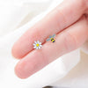 Lovely Bee & Flower Stud Earrings